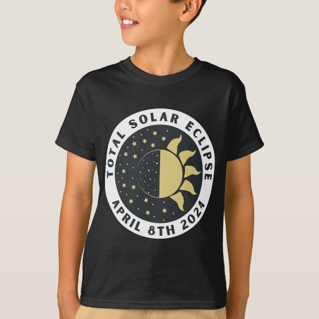 Camiseta Eclipse - Eclipse solar total - Totalidad 2024 (Anverso)