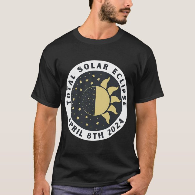 Camiseta Eclipse - Eclipse solar total - Totalidad 2024 (Anverso)
