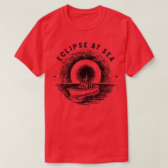 Camiseta eclipse en el mar (Diseño del anverso)
