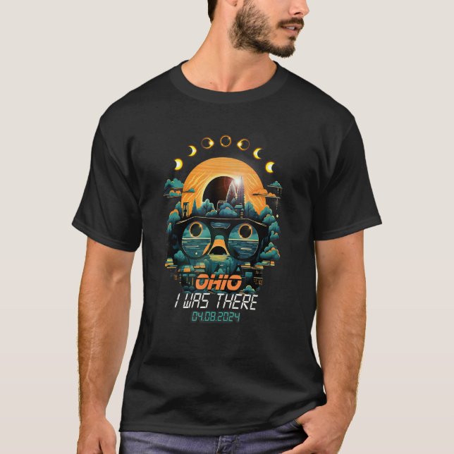 Camiseta Eclipse Fases Total Eclipse Solar 2024 Ohio (Anverso)
