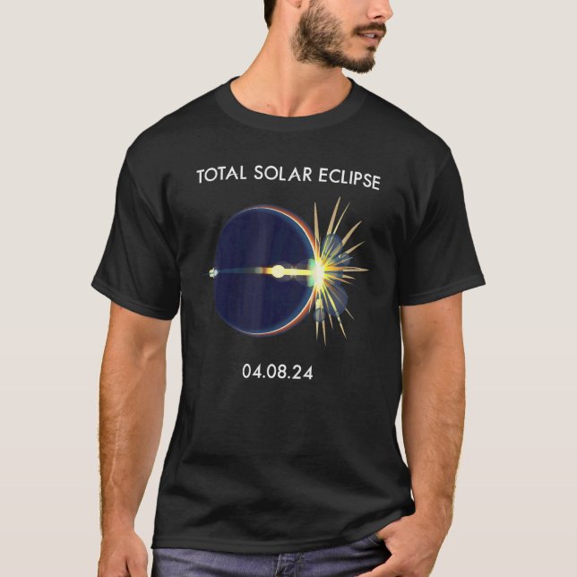 Camiseta Eclipse Flare 04 08 24 Total Solar Eclipse America (Anverso)