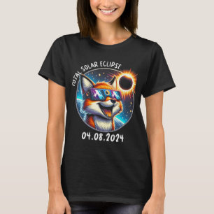 Camiseta Eclipse Fox Wearing Gles Mascota Abril 8 2024