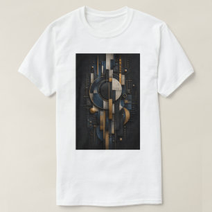 Camiseta Eclipse Geométrico   Arte de Pared Abstracto de Lu