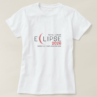 Camiseta Eclipse Lunar 2026 Ubicación Personalizada Conmemo