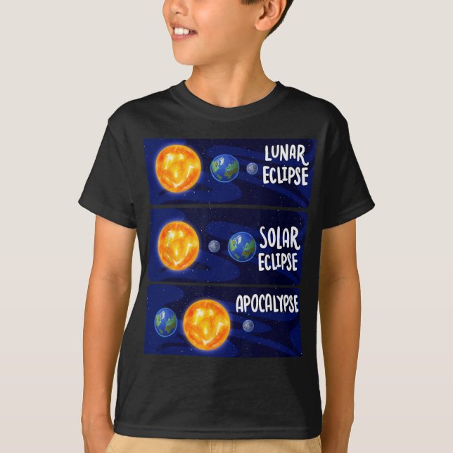 Camiseta Eclipse lunar Apocalipsis solar Astrología Ciencia (Anverso)