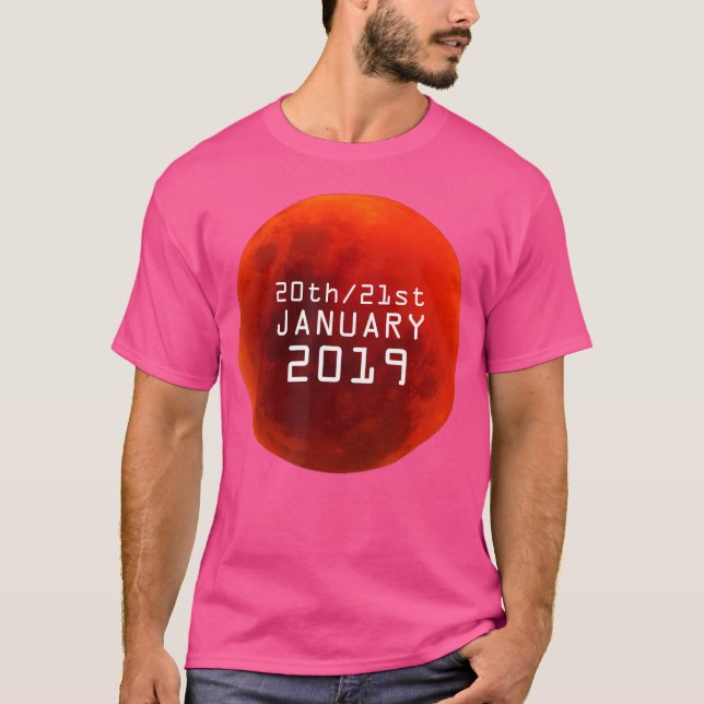 Camiseta Eclipse lunar Astronomía de la Luna Roja (Anverso)