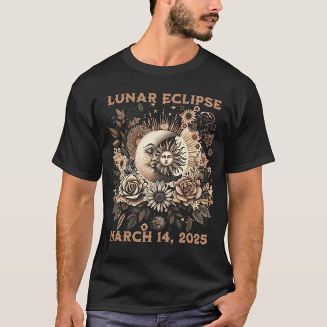 Camiseta Eclipse Lunar Celeste Personalizado Astronomía (Anverso)