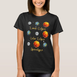 Camiseta Eclipse Lunar Eclipse Solar Y Apocalipsis Funny S