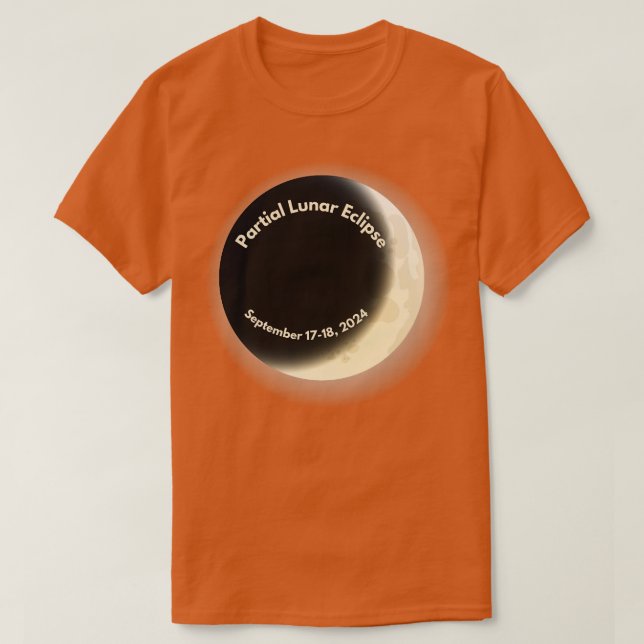 Camiseta Eclipse lunar parcial 2024 1 (Diseño del anverso)