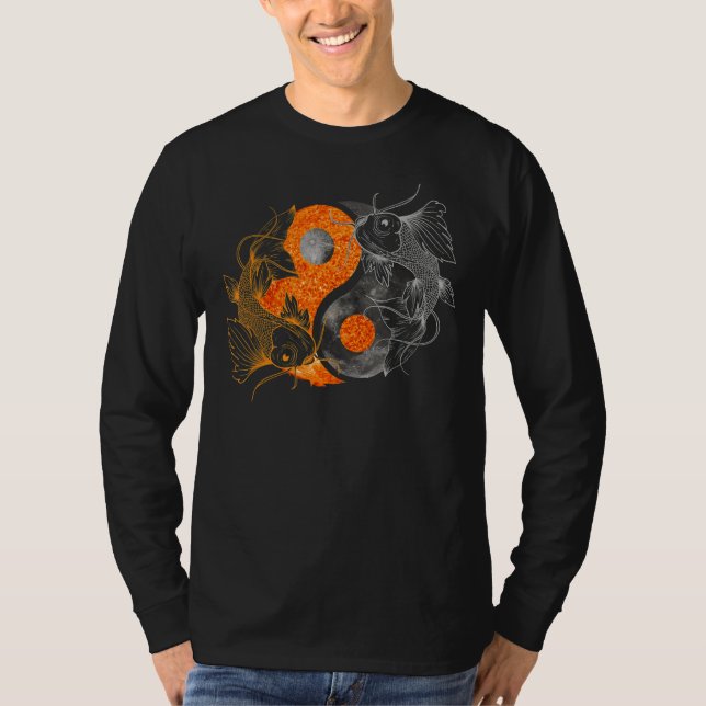 Camiseta Eclipse lunar solar total Koi Yin Yang (Anverso)
