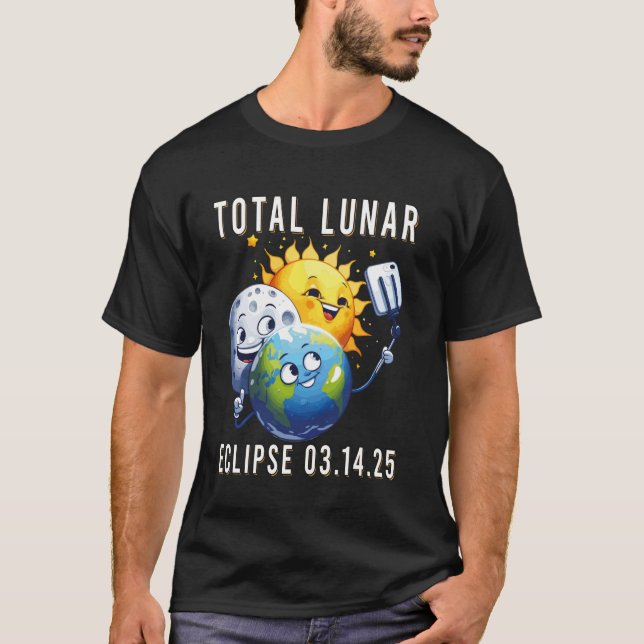 Camiseta Eclipse Lunar Total 14 Marzo 2025 Astronomía Sol T (Anverso)