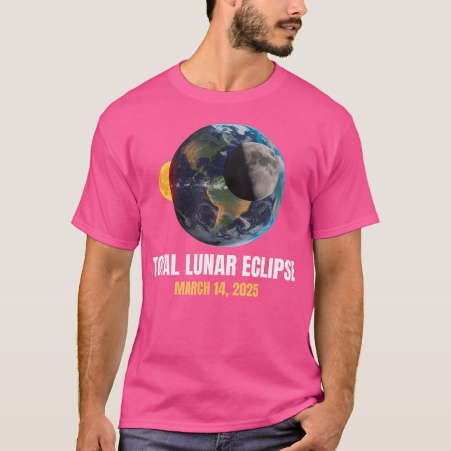 Camiseta Eclipse Lunar Total 2025 Luna de Sangre 14 de marz (Anverso)