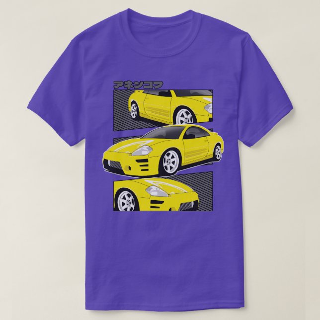 Camiseta Eclipse Mitsubishi Amarillo 3g (Diseño del anverso)