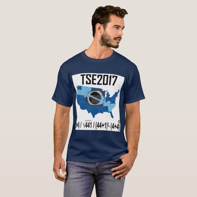 Camiseta Eclipse-nueva manera solar total 2017 de escribir (Anverso completo)