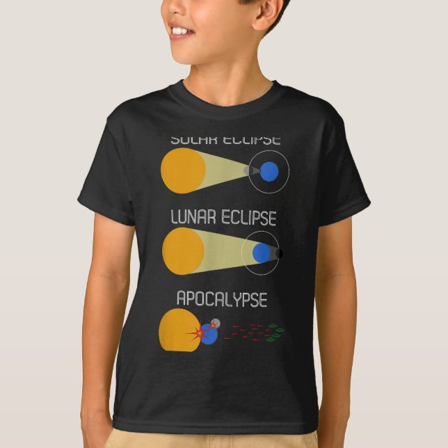 Camiseta Eclipse o Acabypse_ Divertida Ciencia del Eclipse  (Anverso)