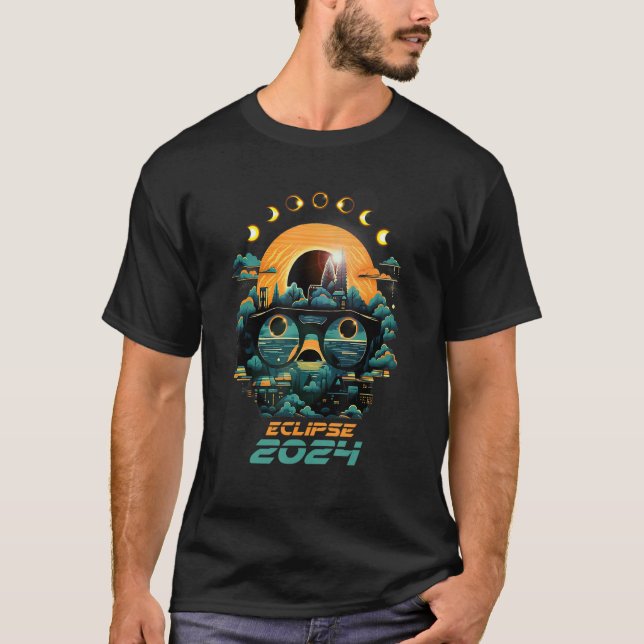 Camiseta Eclipse Phases Total Solar Eclipse 2024 (Anverso)