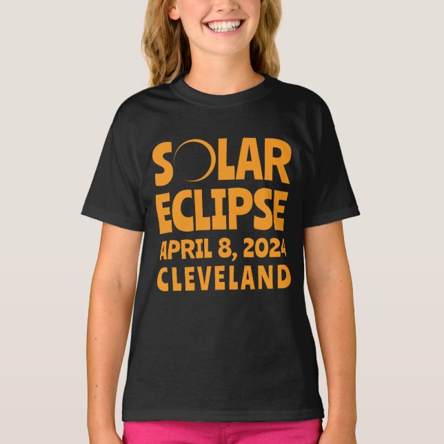 Camiseta Eclipse solar 2024 Cleveland Ohio (Anverso)