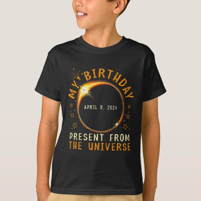 Camiseta Eclipse solar 2024 Cumpleaños presente 4.8.24 Tota (Anverso)