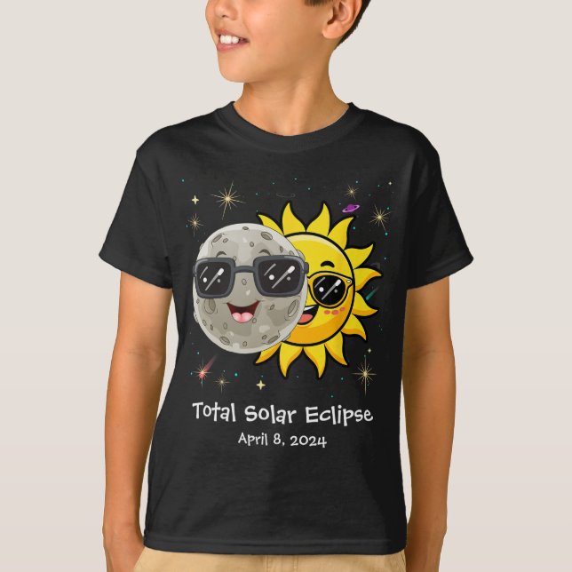 Camiseta Eclipse Solar 2024 Cute Eclipse Solar Niños Gi (Anverso)