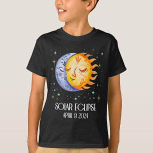 Camiseta Eclipse Solar 2024 Cute Eclipse Solar Niños Gi