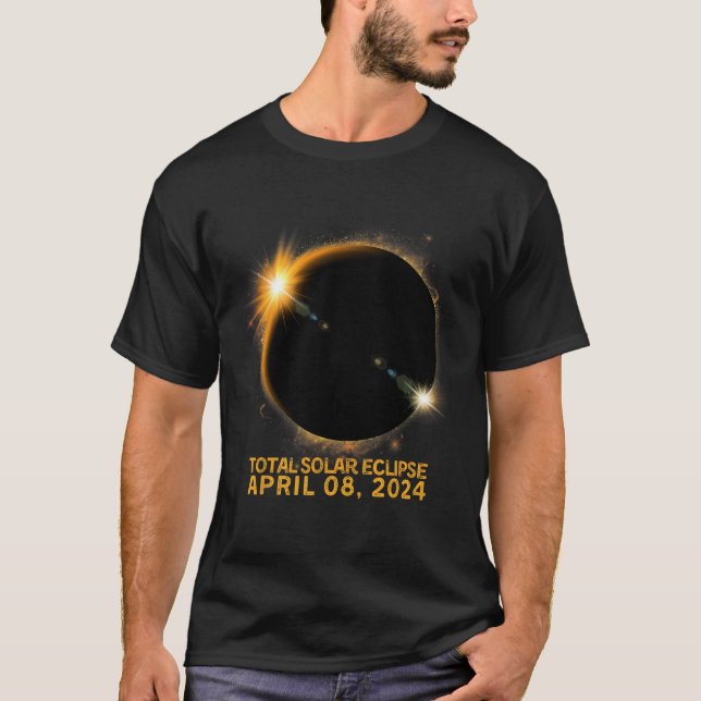 Camiseta Eclipse solar 2024 Eclipse solar total 4.08.24 (Anverso)