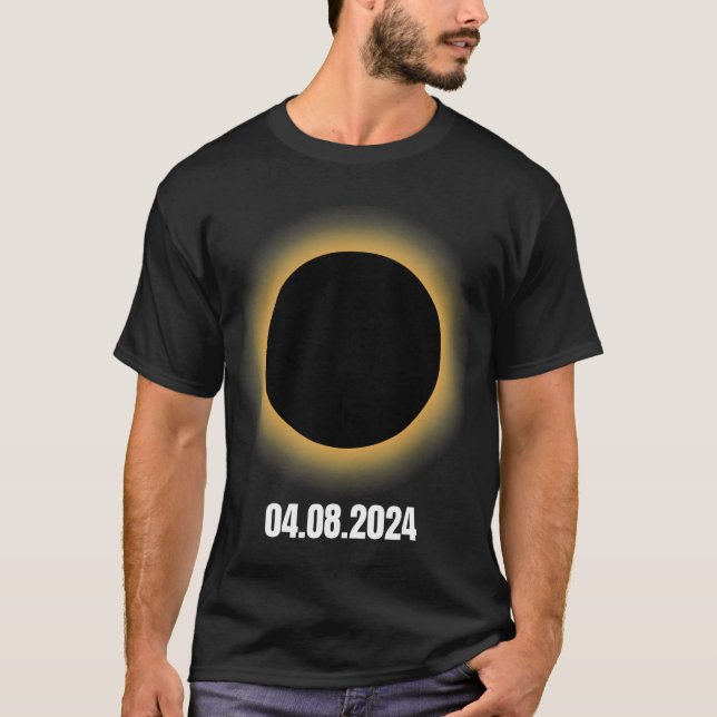 Camiseta Eclipse solar 2024 Eclipse solar total 4.08.24 (Anverso)