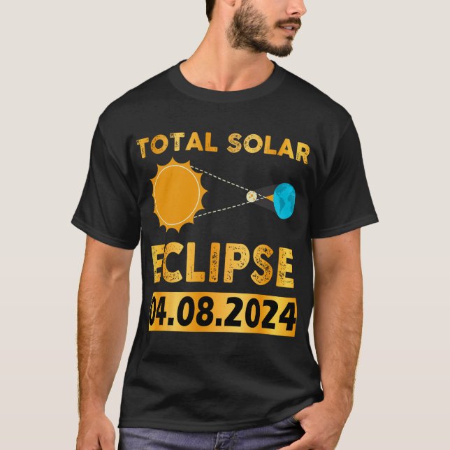 Camiseta Eclipse solar 2024 Eclipse solar total 4.08.24 7 (Anverso)