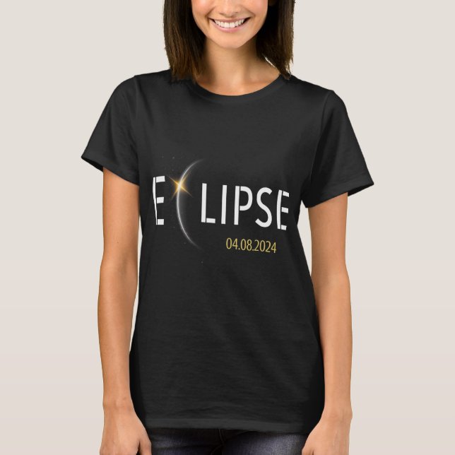 Camiseta Eclipse Solar 2024 Eclipse Solar Total 8 de Abril  (Anverso)