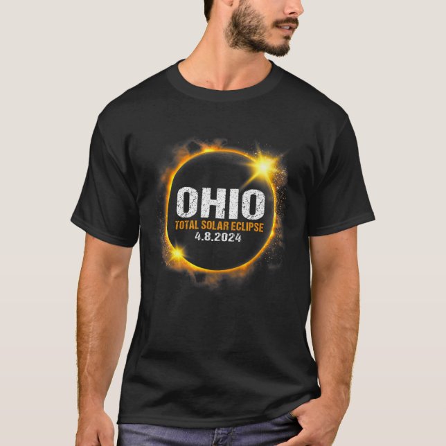 Camiseta Eclipse solar 2024 Eclipse solar total 8 de abril  (Anverso)