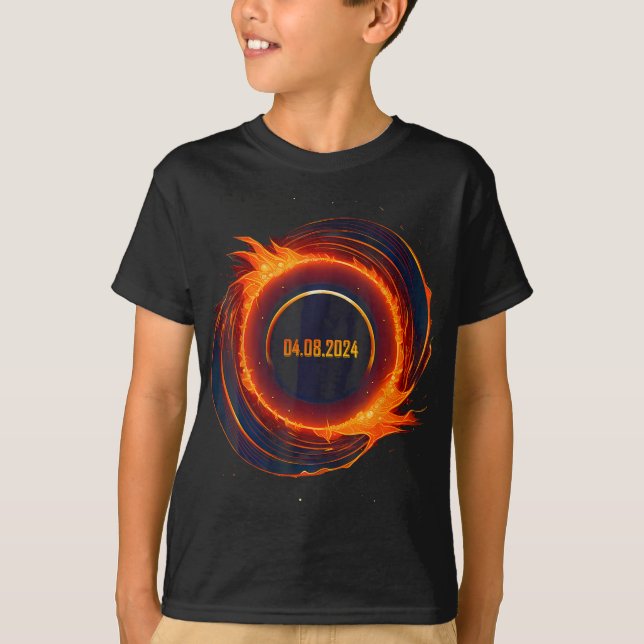 Camiseta Eclipse solar 2024 Eclipse total de sol (Anverso)