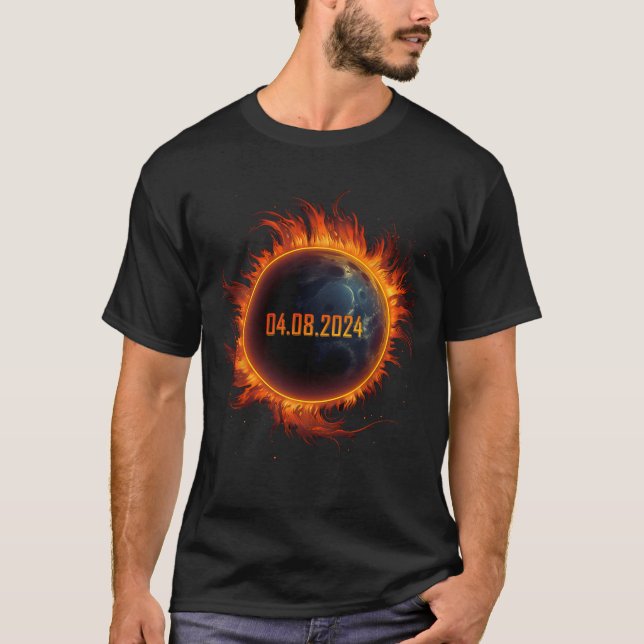 Camiseta Eclipse solar 2024 Eclipse total de sol 1 (Anverso)