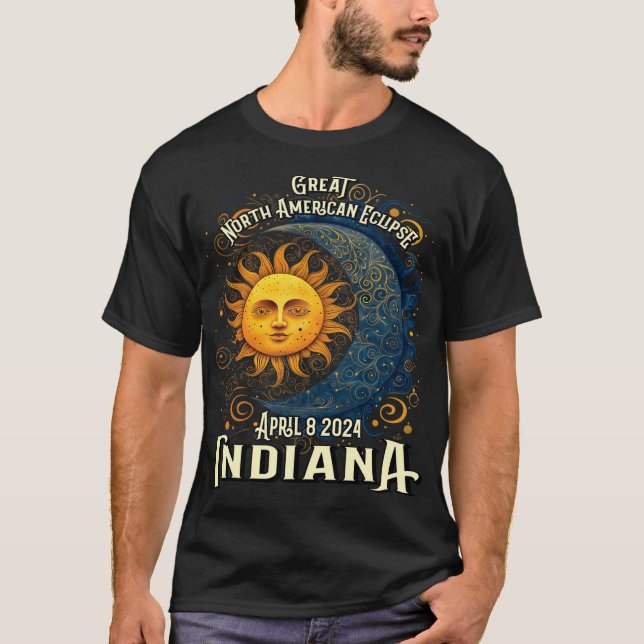 Camiseta Eclipse Solar 2024 Evento Celestial Totality Souve (Anverso)