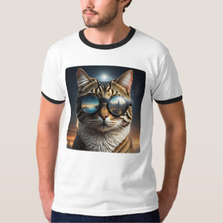 Camiseta Eclipse solar, 2024 gato con eclips solares Glasse