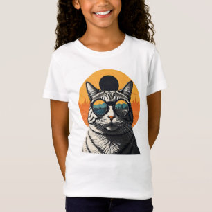 Camiseta Eclipse solar, 2024 gato con eclips solares Glasse