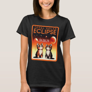 Camiseta Eclipse solar 2024 Gatos Eclipse solar total 4.08.