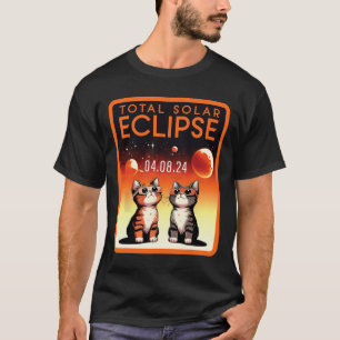Camiseta Eclipse solar 2024 Gatos Eclipse solar total 4.08.