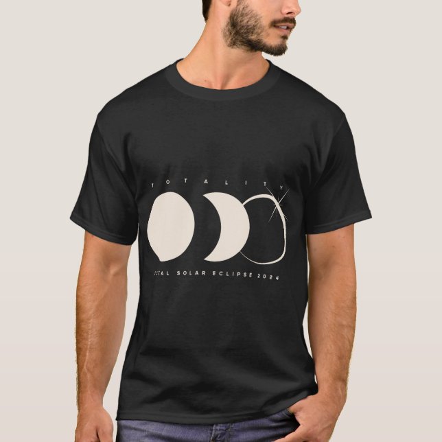 Camiseta Eclipse solar 2024 Gráfica Astronómica Eclipse tot (Anverso)