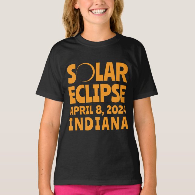 Camiseta Eclipse solar 2024 Indiana (Anverso)