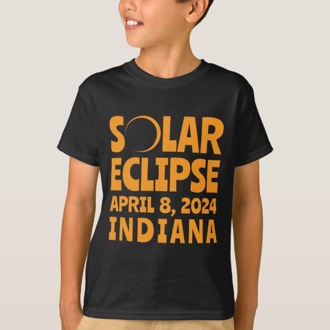Camiseta Eclipse solar 2024 Indiana (Anverso)