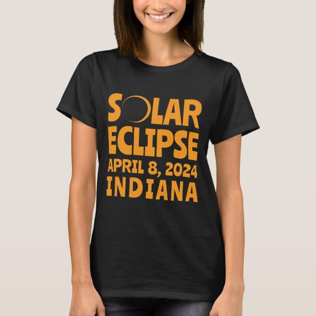 Camiseta Eclipse solar 2024 Indiana (Anverso)
