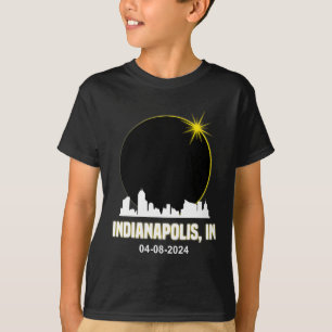 Camiseta Eclipse Solar 2024 Línea de Esquina Indiana Ec