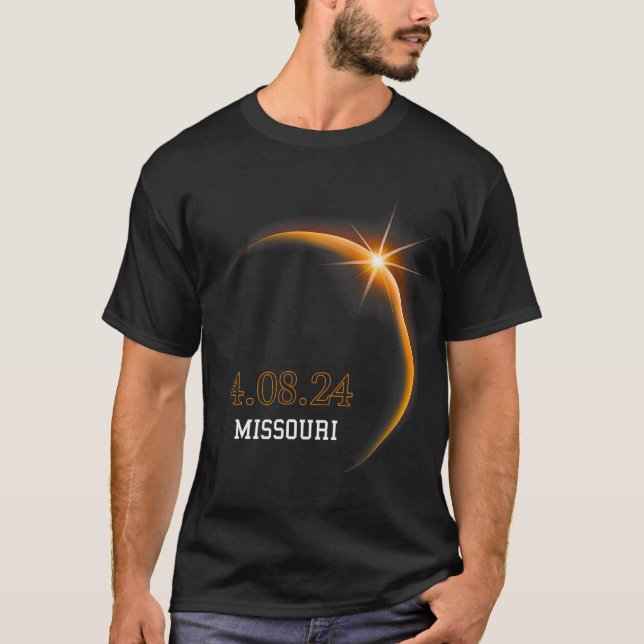 Camiseta Eclipse solar 2024 Missouri Total Spring 4.08.2 (Anverso)