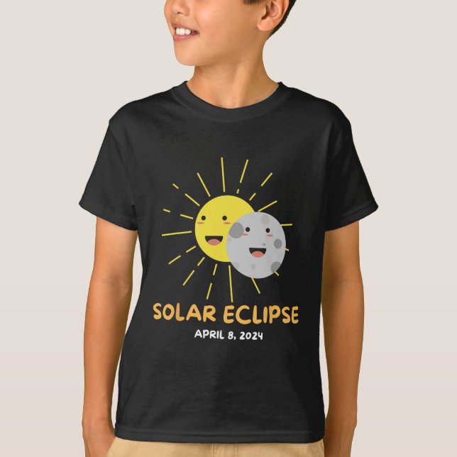 Camiseta Eclipse Solar 2024 Niños Pequeños Eclipse Solar (Anverso)