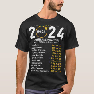 Camiseta Eclipse solar 2024 North America Tour State Totali