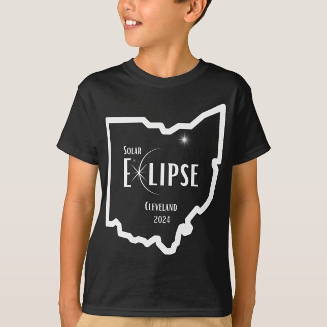 Camiseta Eclipse Solar 2024 Ohio Eclipse Total Solar Clevel (Anverso)