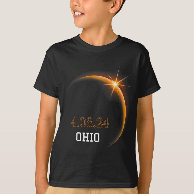 Camiseta Eclipse solar 2024 Ohio Total Primavera 4.08.24 (Anverso)