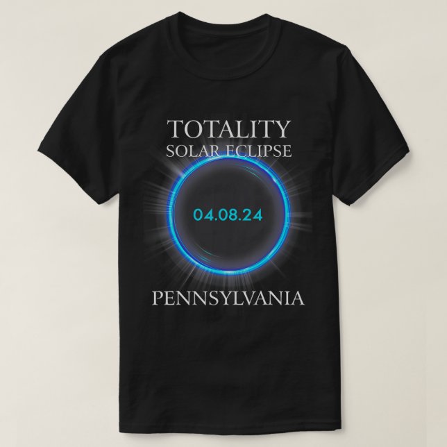Camiseta Eclipse solar 2024 Pennsylvania 040824 Astronomía  (Diseño del anverso)