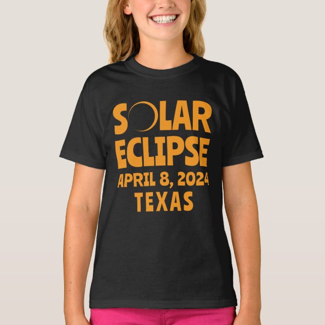 Camiseta Eclipse solar 2024 Texas (Anverso)
