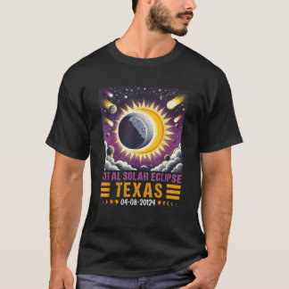 Camiseta Eclipse Solar 2024 Totalidad Americana Estado Texa