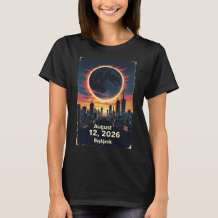 Camiseta Eclipse Solar 2026 Islandia Reykjavik Gru